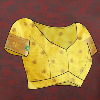 Sabella Nx -279 Gold Yellow Soft Pethani Silk Saree blouses online india
