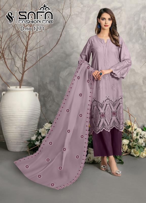 Safa Fashion Fab 1271 Colours Ready Made Pakistani Suit Wholesale Catalog