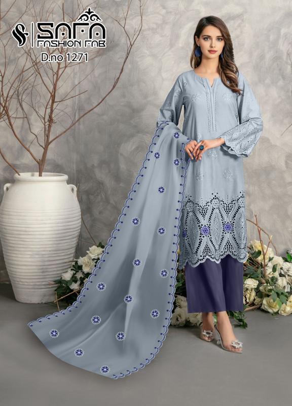 Safa Fashion Fab 1271 Colours Ready Made Pakistani Suit Wholesale Catalog
