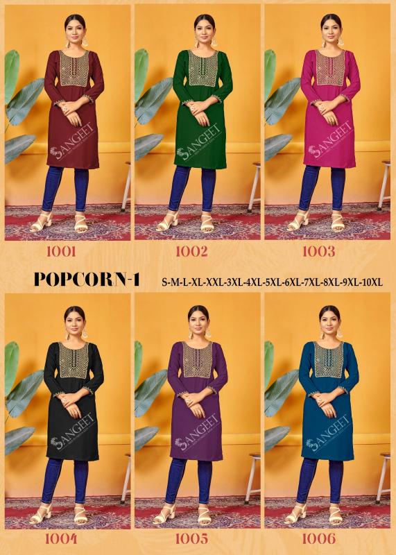 Sangeet Popcorn Vol 1 Short Kurti tops online india