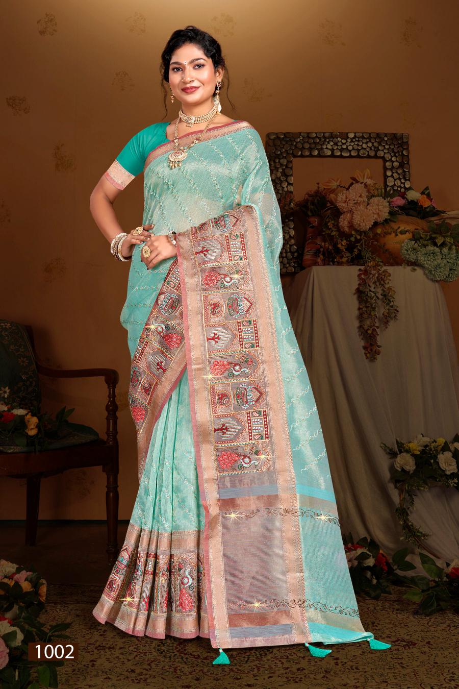 Saroj  Amaira silk vol.1 organza silk saree in surat with price wholesale
