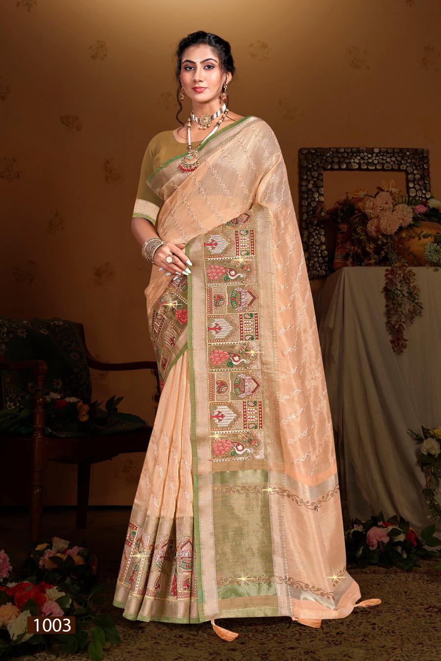 Saroj  Amaira silk vol.1 organza silk saree in surat with price wholesale