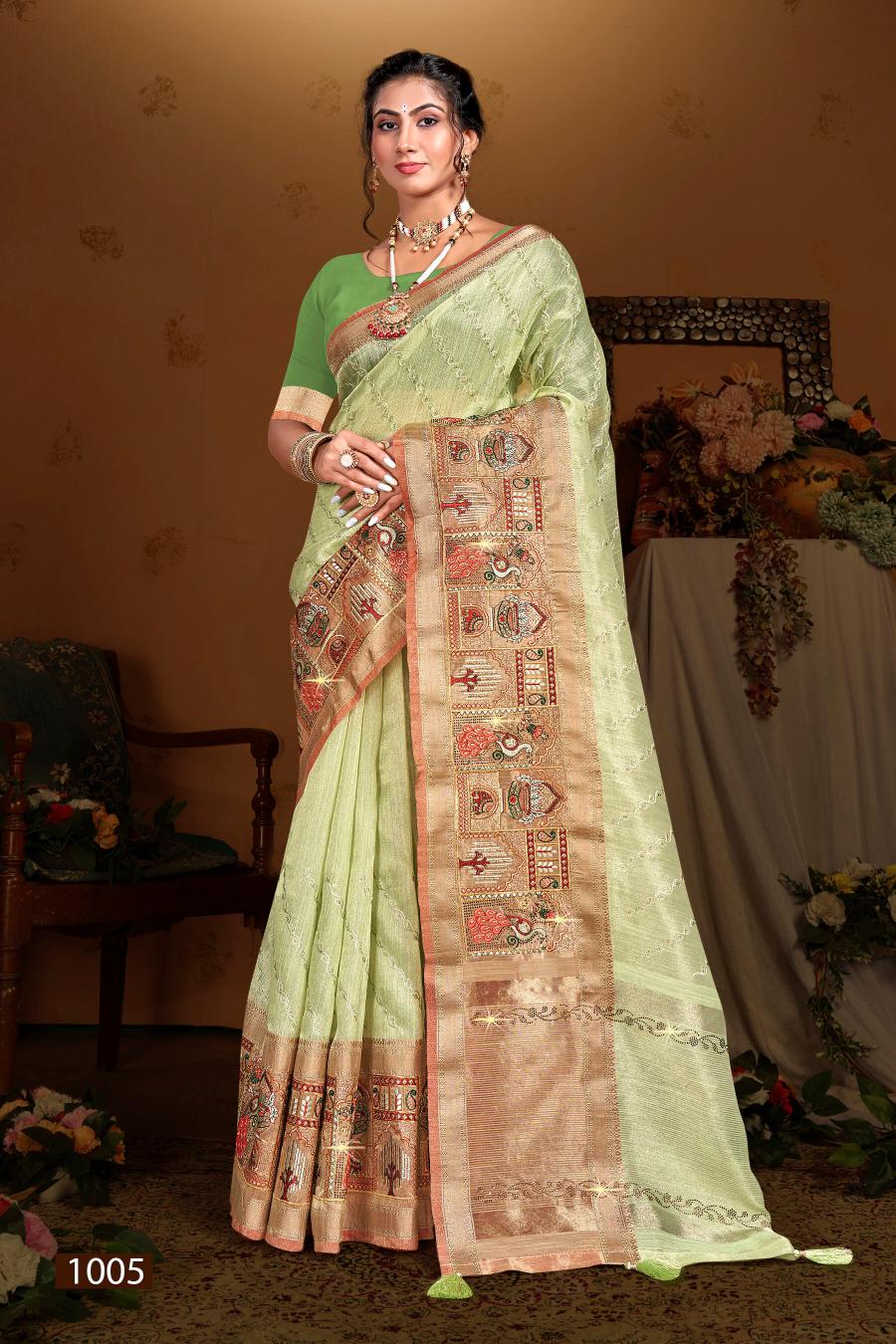 Saroj  Amaira silk vol.1 organza silk saree in surat with price wholesale