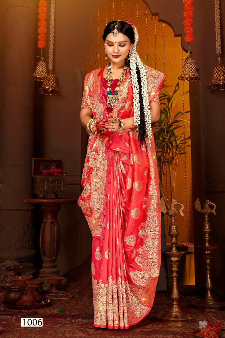 Saroj Dulhan silk swarovski vol.1 Soft silk saree in surat with price wholesale