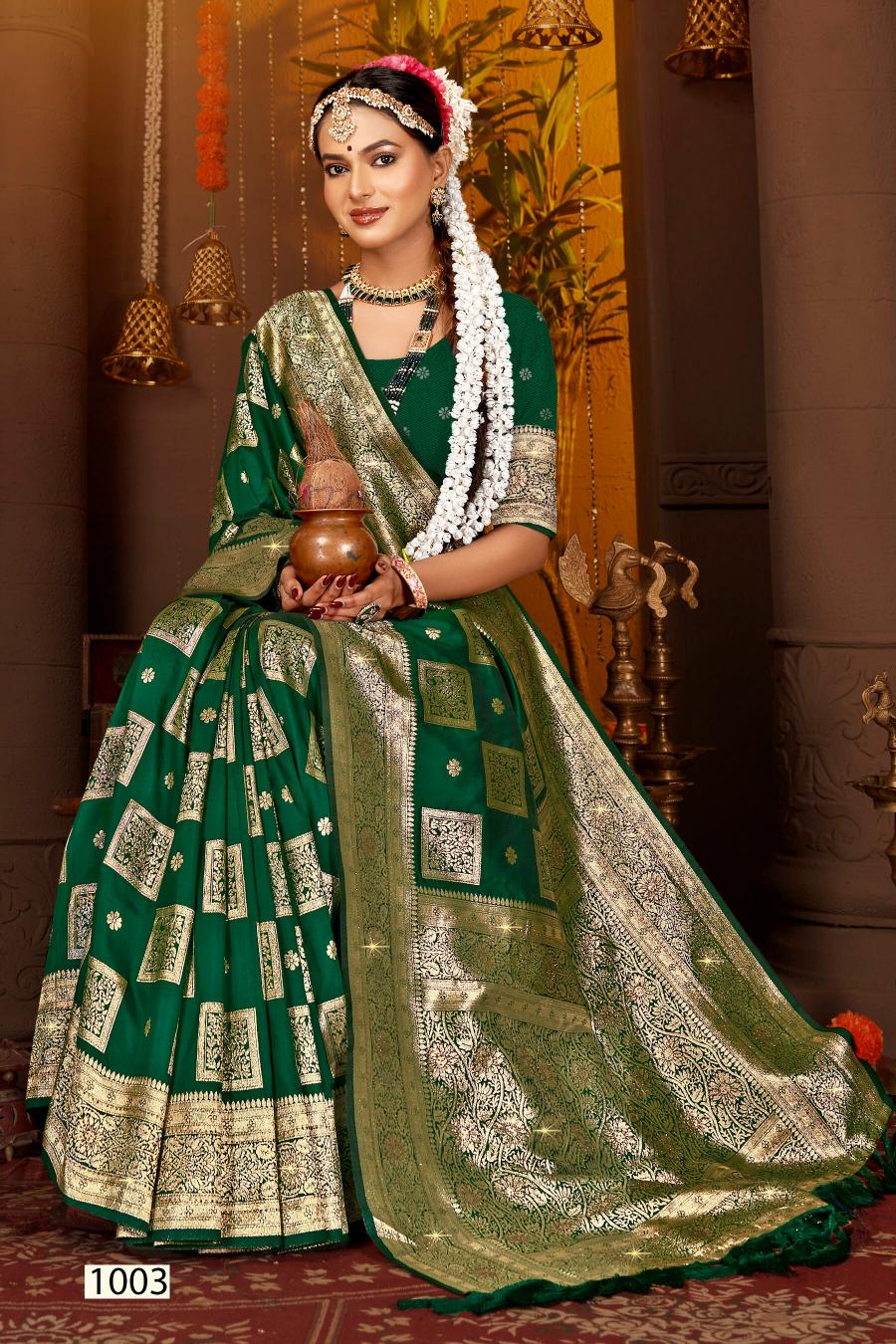 Saroj Dulhan silk swarovski vol.2 Soft silk saree in surat with price wholesale