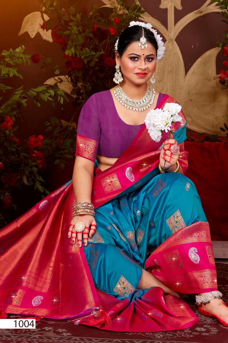 Saroj Meraki silk vol.5 50*600 silk saree in surat with price wholesale 