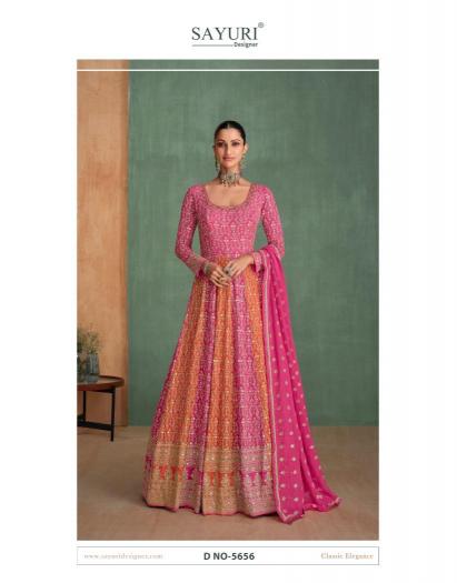 Sayuri Rang Georgette Designer Gown Brands for Kurti in India