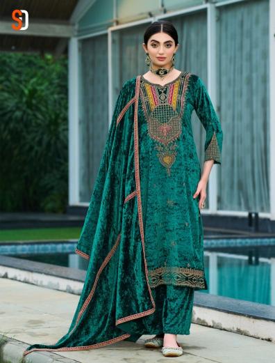 Shraddha Noor Velvet Designer Salwar Kameez Wholesale Catalog
