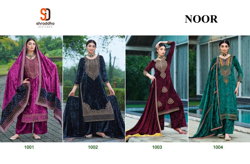 Shraddha Noor Velvet Designer Salwar Kameez Wholesale Catalog