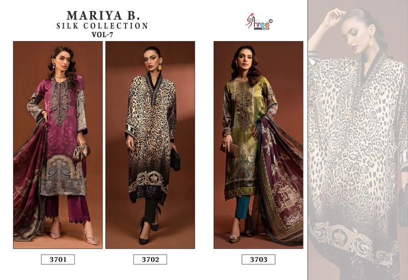 Shree Mariya B Silk Collection Vol 7 Pakistani Suits Wholesale Catalog