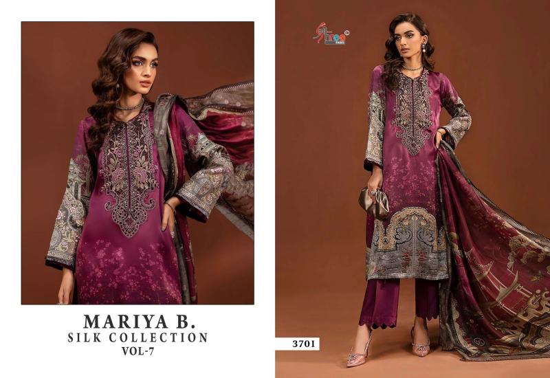 Shree Mariya B Silk Collection Vol 7 Pakistani Suits Wholesale Catalog