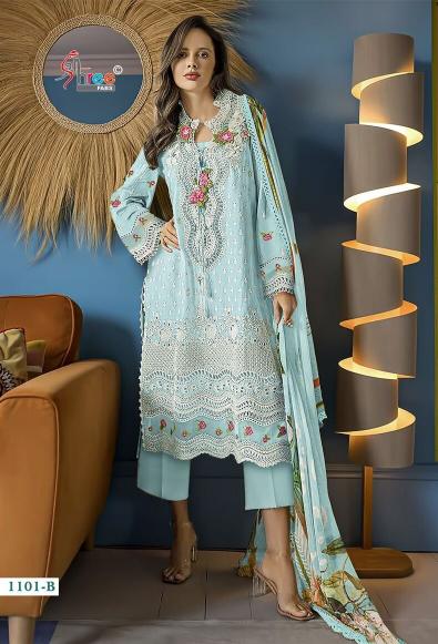 Shree Rang Rasiya Color Edition 2024 Vol 3 Cotton Dupatta Pakistani Suits Wholesale Catalog