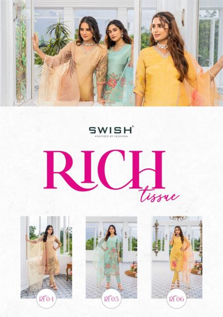 Swish Rich Tissue Best Knee Length Frock Kurtis Online India