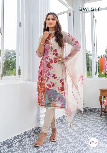 Swish Rich Tissue Best Knee Length Frock Kurtis Online India