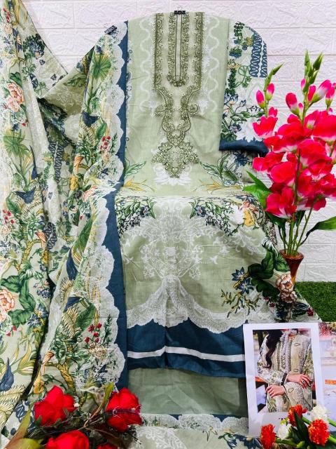 Taj 551 And 554 Chiffon Dupatta Pakistani Suits Wholesale Catalog