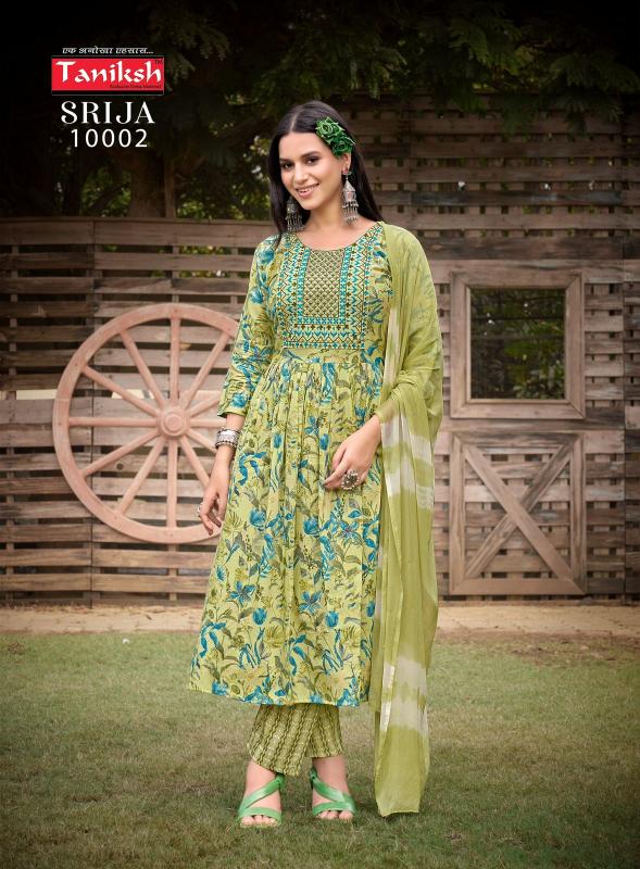 TANIKSH SRIJA Vol 10 buy green anarkali kurti online india