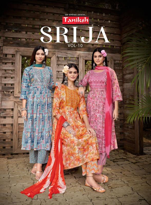 TANIKSH SRIJA Vol 10 buy green anarkali kurti online india