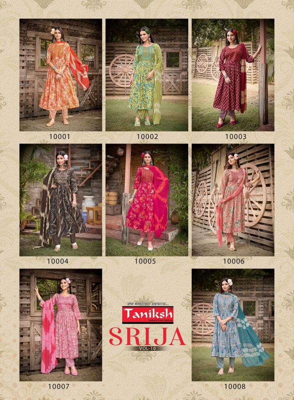 TANIKSH SRIJA Vol 10 buy green anarkali kurti online india