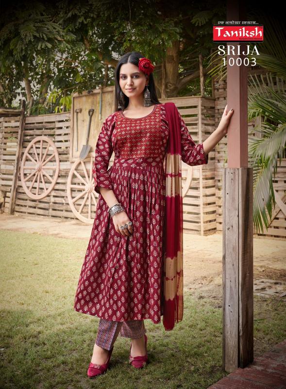 TANIKSH SRIJA Vol 10 buy green anarkali kurti online india