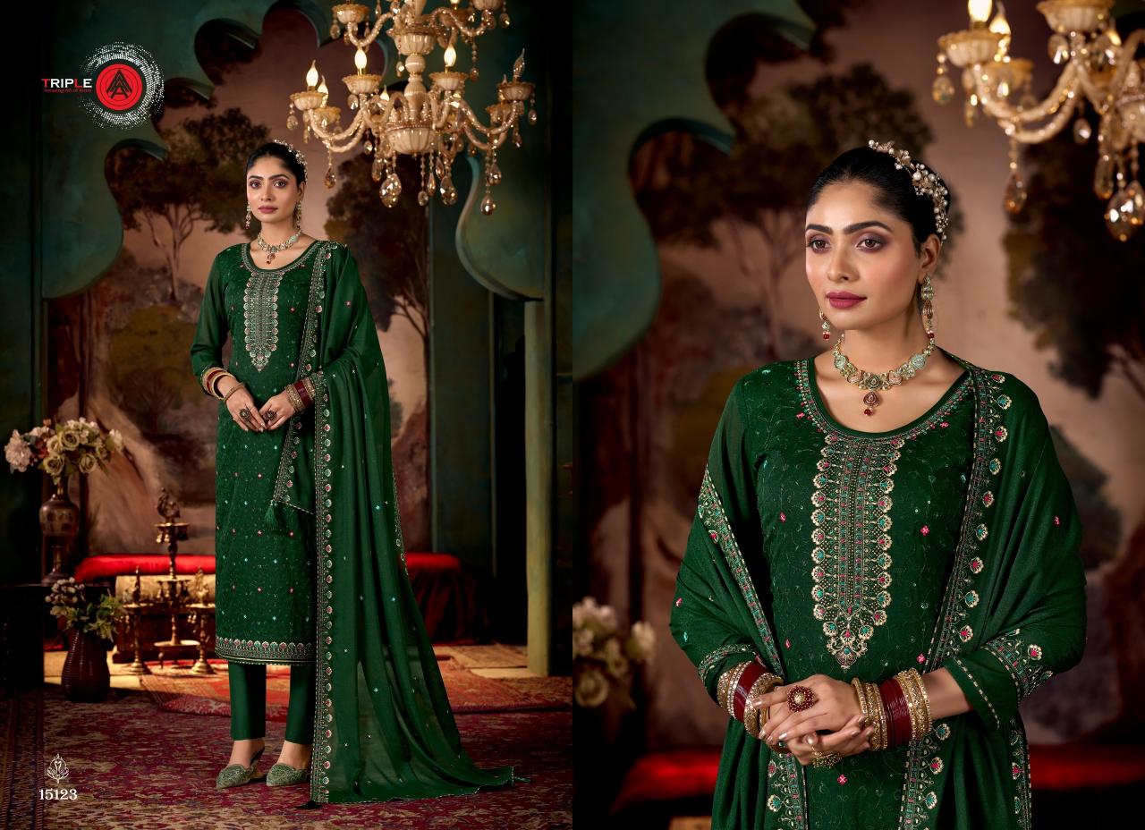 Triple Aaa Rihana Georgette Dress Material Wholesale Catalog