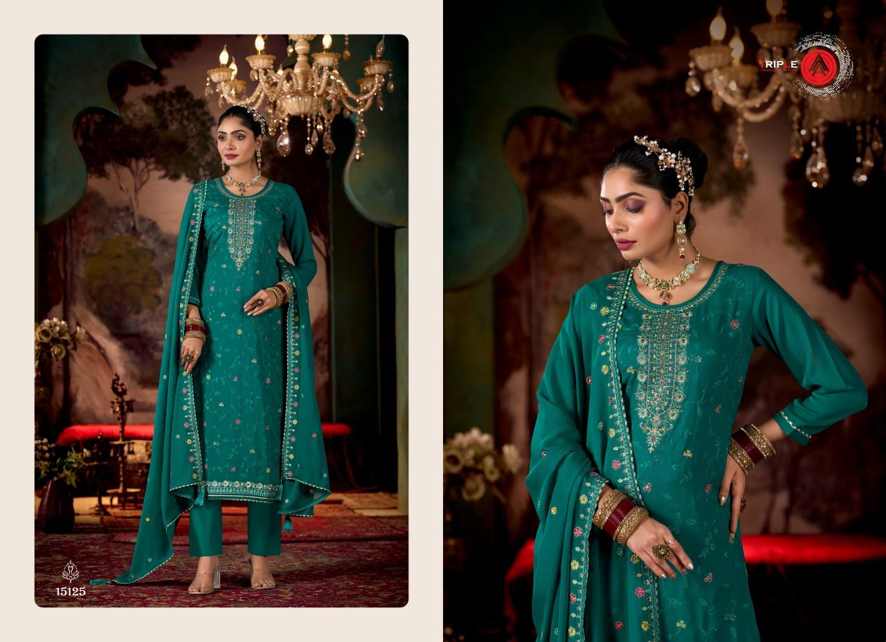 Triple Aaa Rihana Georgette Dress Material Wholesale Catalog