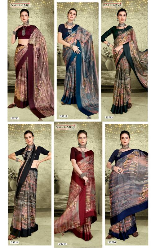 Vallabhi Nesta Vol 3 Brasso Printed Wholesale Sarees market in surat with price online shopping