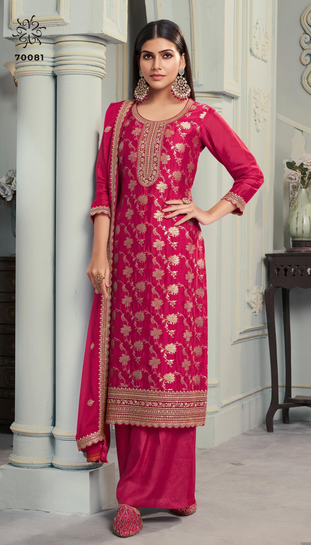 Vinay kuleesh Silky Vol 2 Emboridery Dress Material Wholesale Catalog