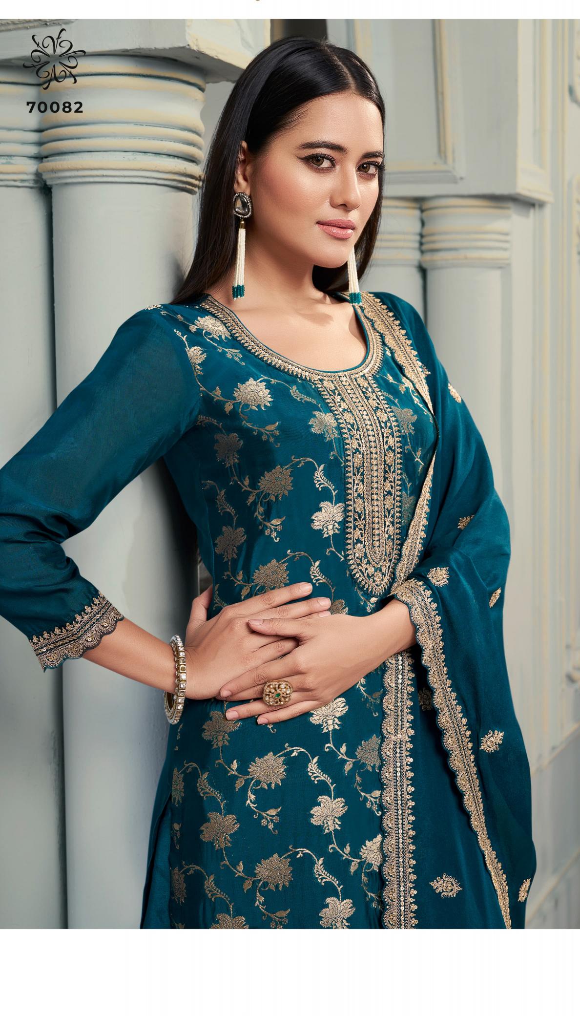 Vinay kuleesh Silky Vol 2 Emboridery Dress Material Wholesale Catalog