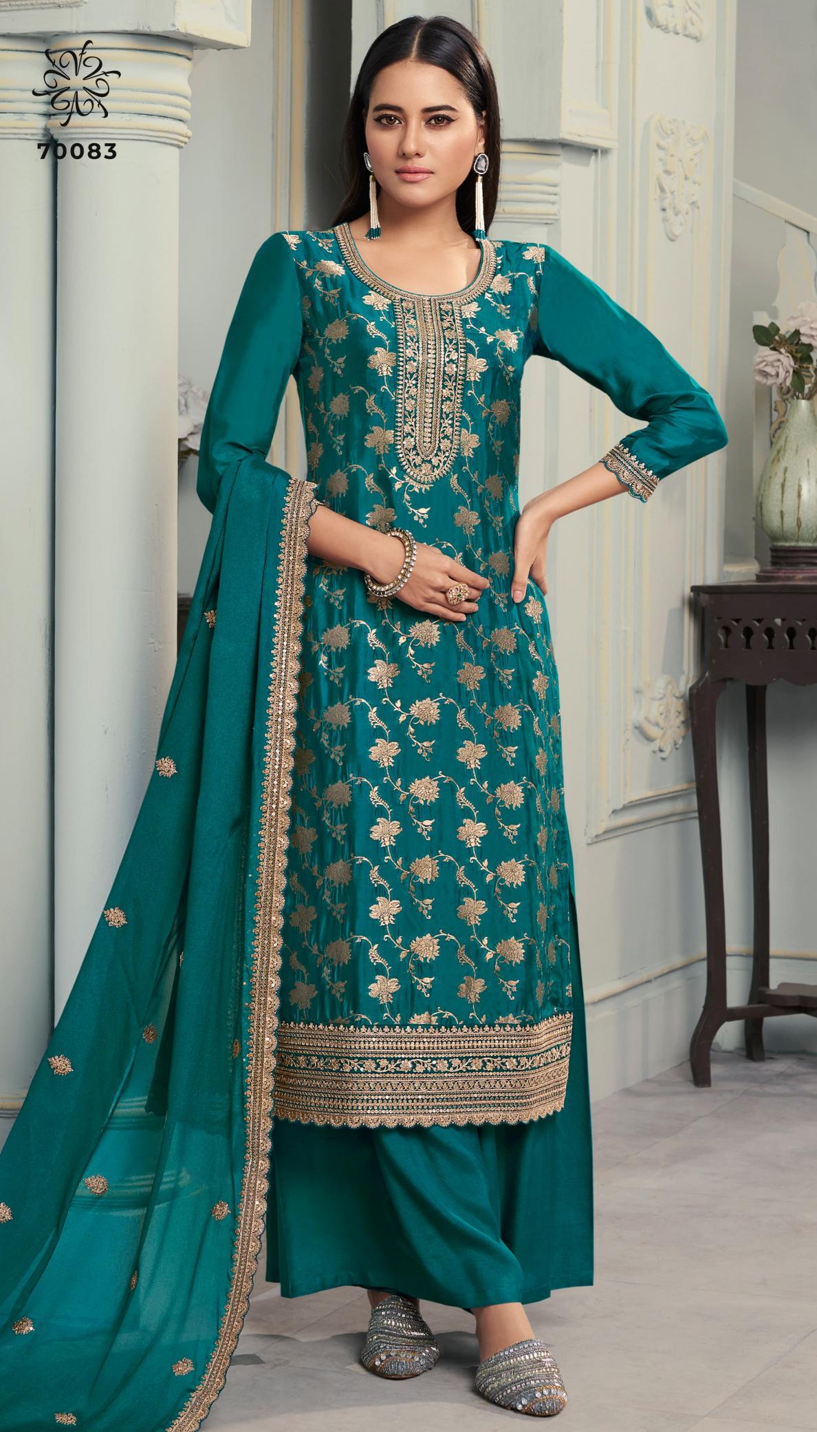 Vinay kuleesh Silky Vol 2 Emboridery Dress Material Wholesale Catalog