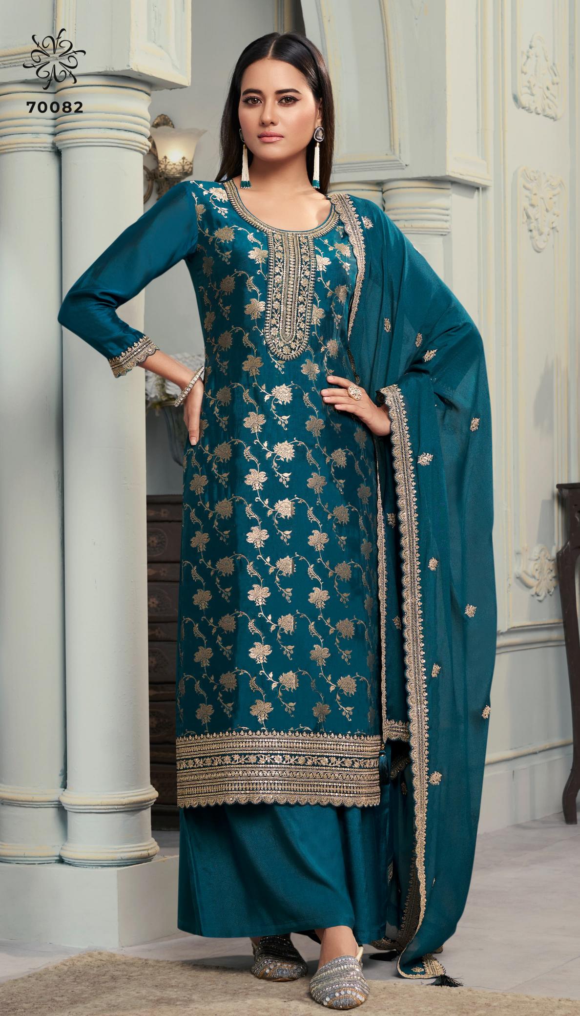Vinay kuleesh Silky Vol 2 Emboridery Dress Material Wholesale Catalog