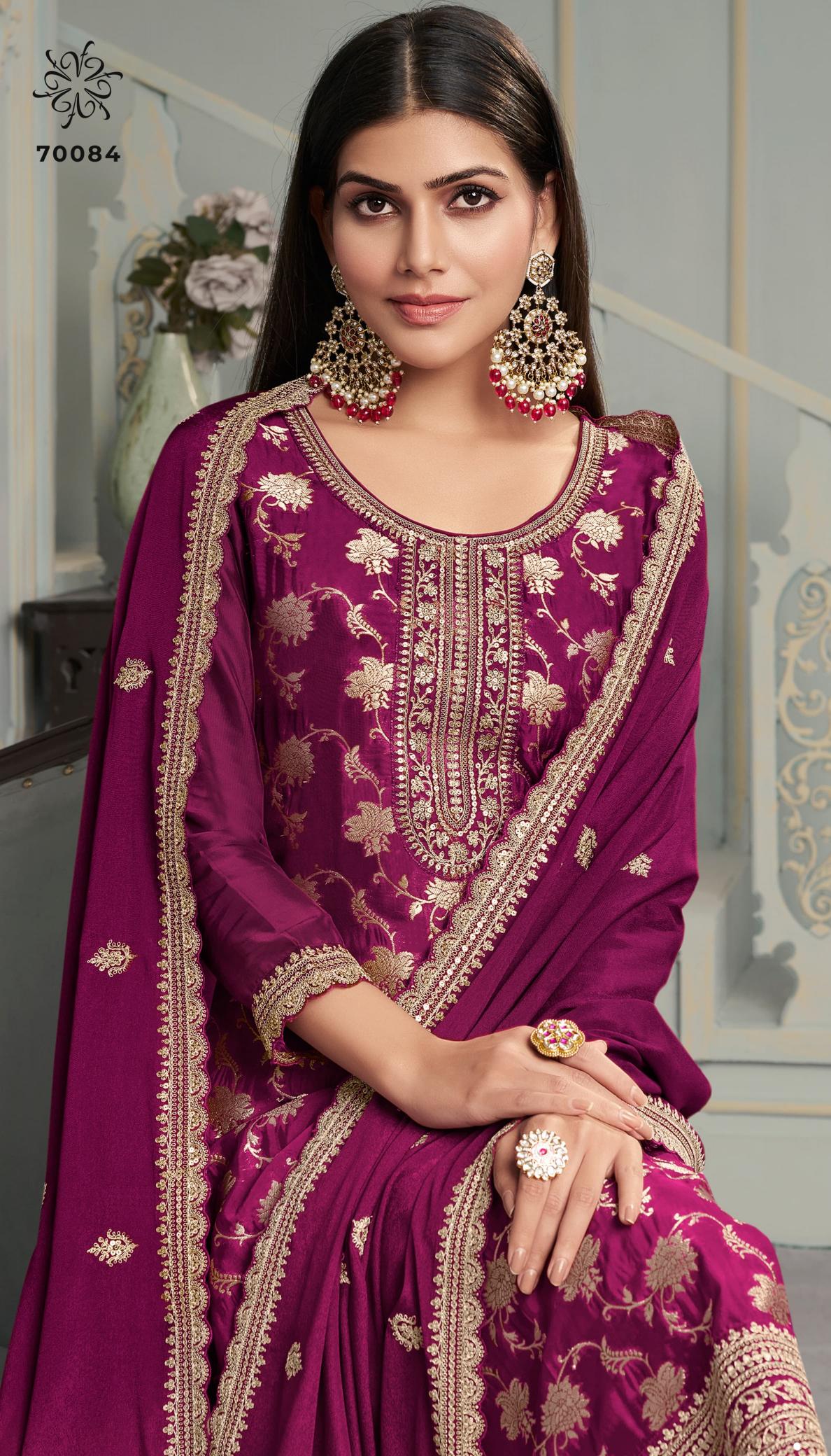 Vinay kuleesh Silky Vol 2 Emboridery Dress Material Wholesale Catalog