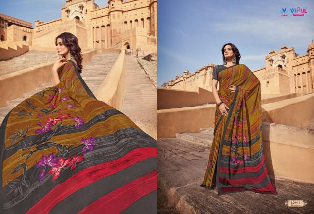 Vipul Crapy Colla Vol 22 Saree Wholesalers in Surat for Reseller