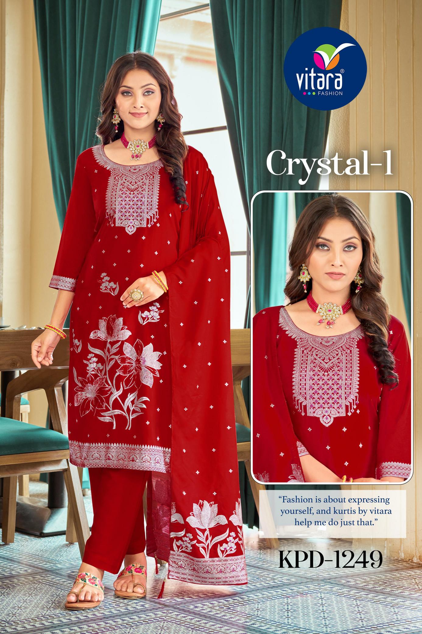 Vitara crystal Vol 1 Wholesale Designer Kurtis in India