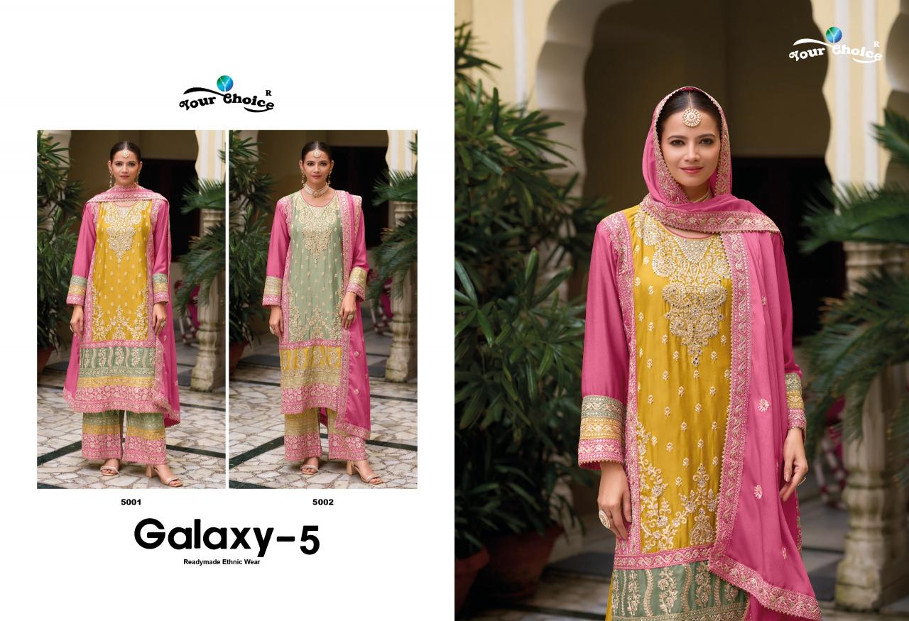 Your Choice Galaxy 5 Chinon Designer Salwar Kameez Wholesale Catalog