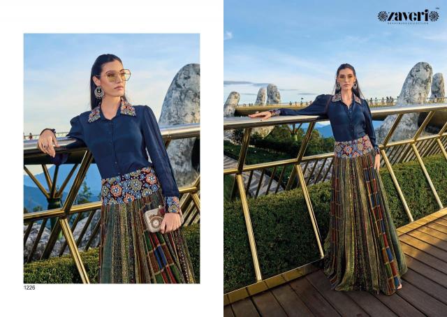 Zaveri Noora Chinon Indo Western Fancy Dress Wholesale Catalog