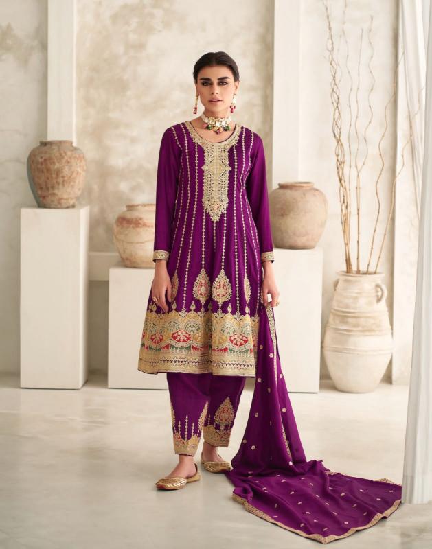 Aashirwad Gulkand Romani Patiyala Designer Salwar Suits Wholesale Catalog