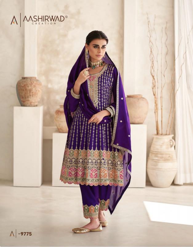 Aashirwad Gulkand Romani Patiyala Designer Salwar Suits Wholesale Catalog