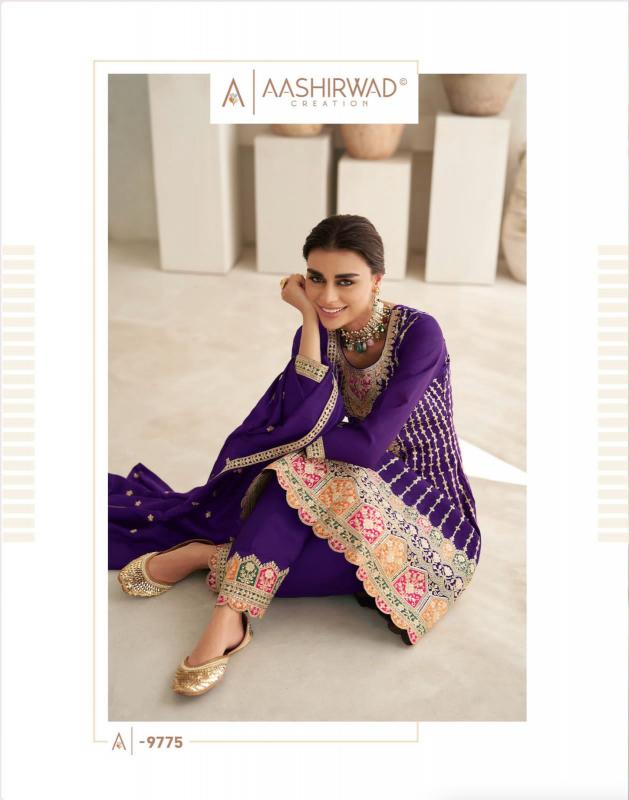 Aashirwad Gulkand Romani Patiyala Designer Salwar Suits Wholesale Catalog