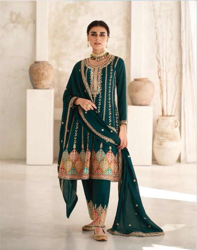 Aashirwad Gulkand Romani Patiyala Designer Salwar Suits Wholesale Catalog