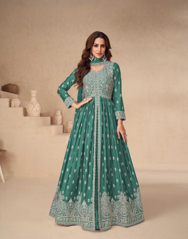 Aashirwad Rakhi Chinon Silk lehenga kurti online india