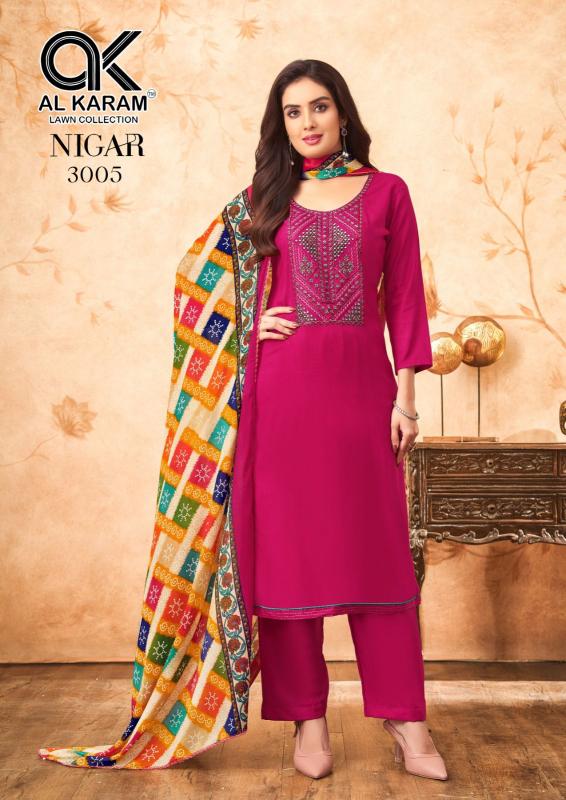 Al Karam Nigar Vol 3 Designer Rayon wholesale dress materials suppliers in bangalore
