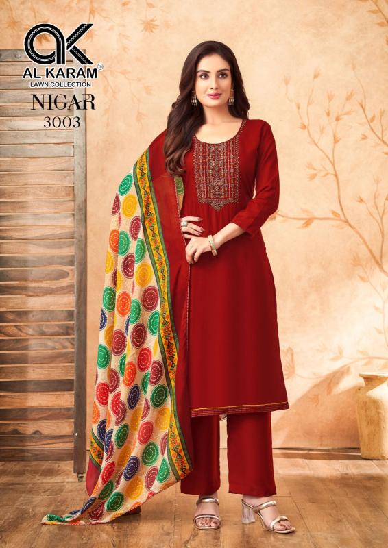 Al Karam Nigar Vol 3 Designer Rayon wholesale dress materials suppliers in bangalore