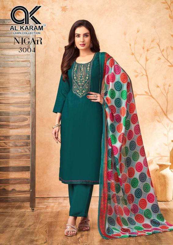 Al Karam Nigar Vol 3 Designer Rayon wholesale dress materials suppliers in bangalore