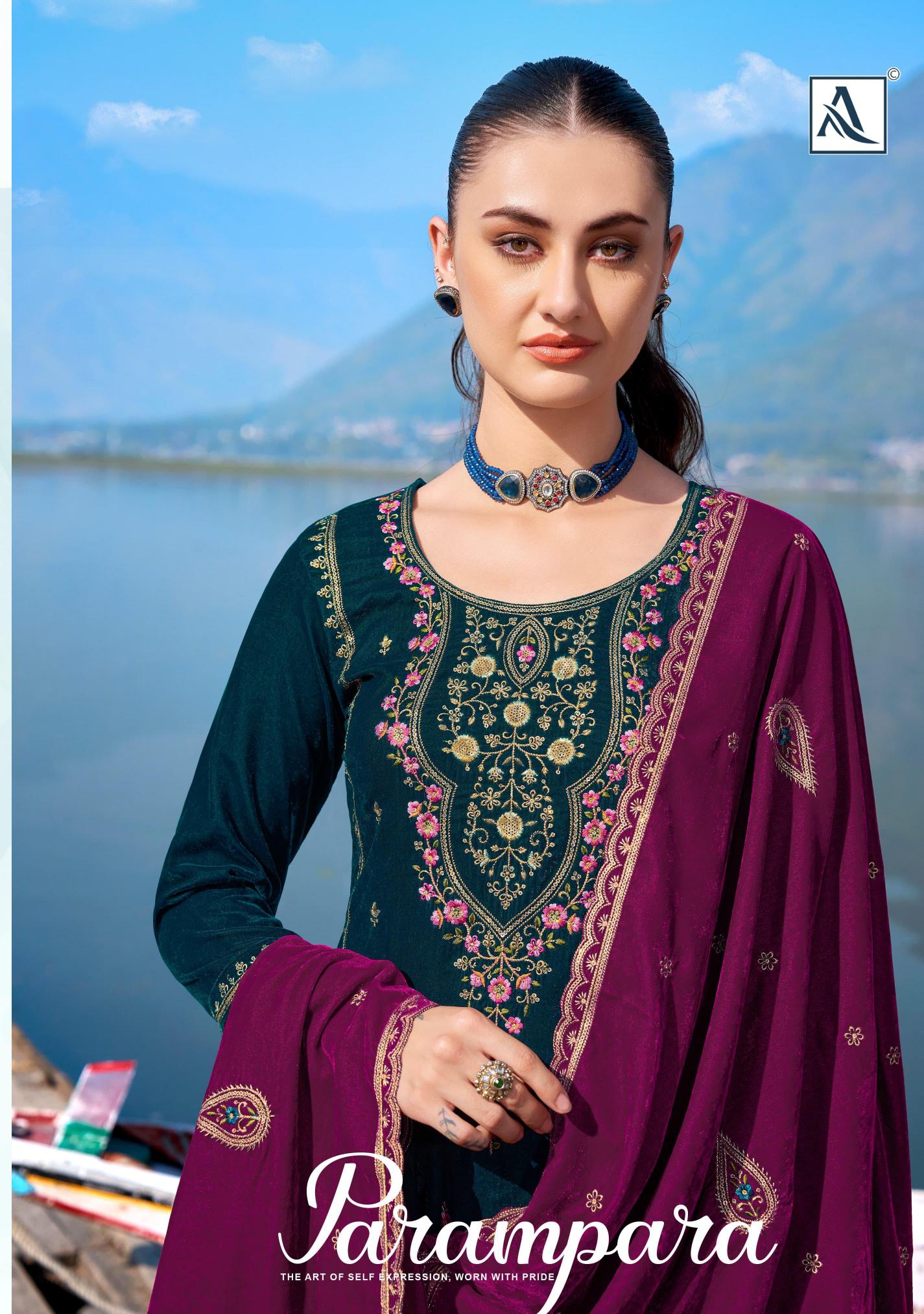 Alok Parampara 2 Premium Velvet Designer Dress Material Wholesale Catalog