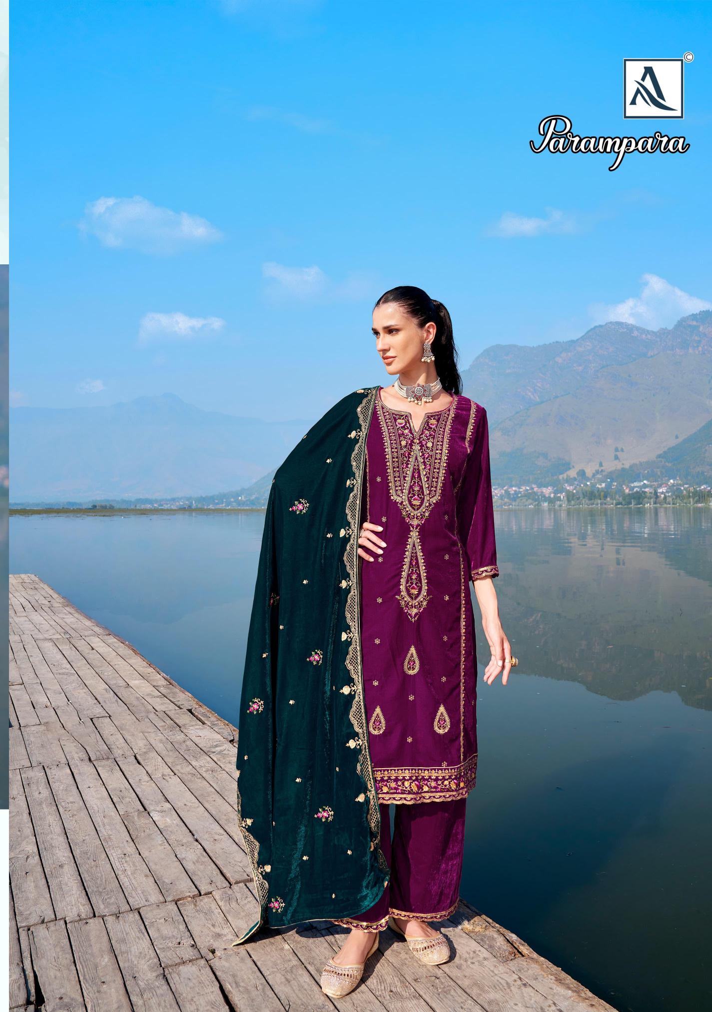Alok Parampara 2 Premium Velvet Designer Dress Material Wholesale Catalog