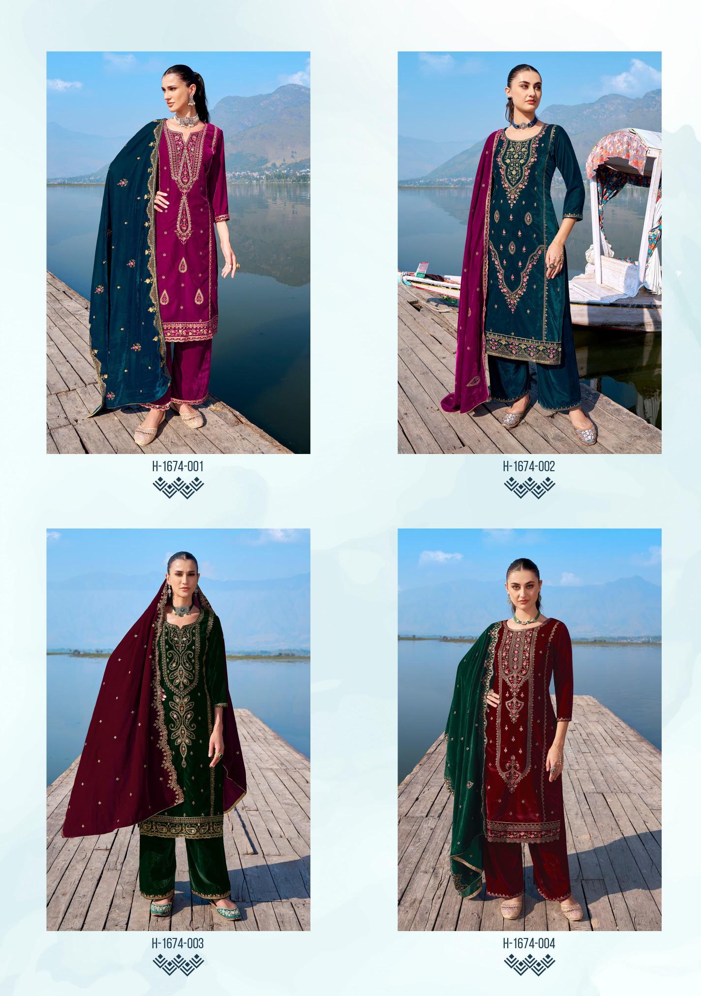 Alok Parampara 2 Premium Velvet Designer Dress Material Wholesale Catalog