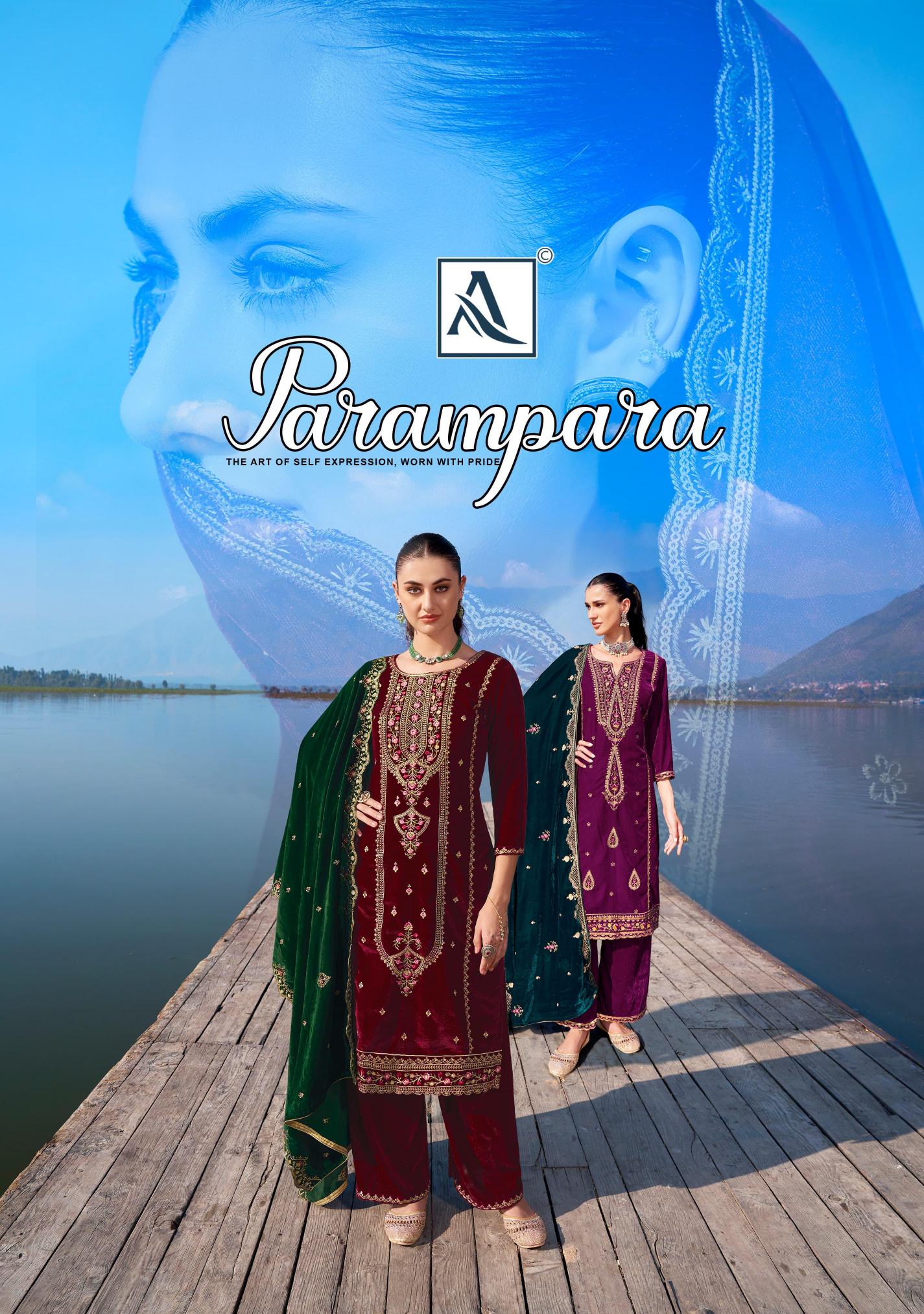 Alok Parampara 2 Premium Velvet Designer Dress Material Wholesale Catalog