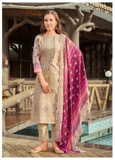 Alzohaib Az 1086 To 1089 Cotton Dupatta Pakistani Suits Wholesale Catalog