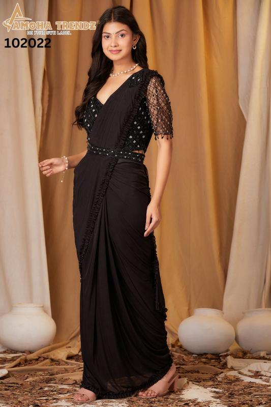 Amoha Trendz 102022 Ready To Wear Saree Wholesale Catalog