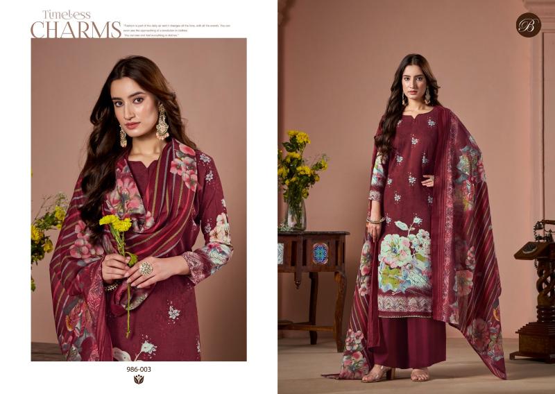 Belliza Sabaa Digital Printed heavy indian work dress material wholesale catalogue